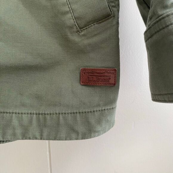 L.L.Bean Utility Jacket Women’s XL – Green Field Coat Snap Button Zip - Picture 14 of 14